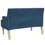 Banc avec coussins bleu 113x64,5x75,5 cm tissu