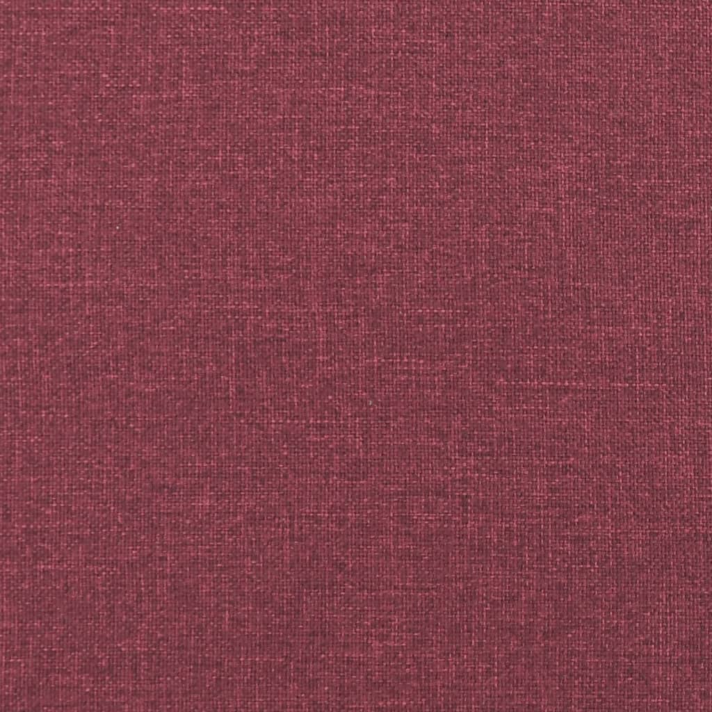 Banc avec coussins rouge bordeaux 113x64,5x75,5 cm tissu