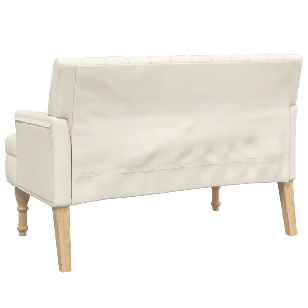 Banc avec coussins 113x64,5x75,5 cm lin