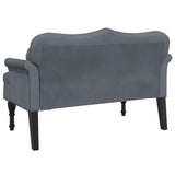 Banc avec coussins gris foncé 120,5x65x75 cm velours