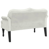 Banc avec coussins crème 120,5x65x75 cm velours