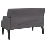 Banc avec dossier gris 112x65,5x75 cm similicuir