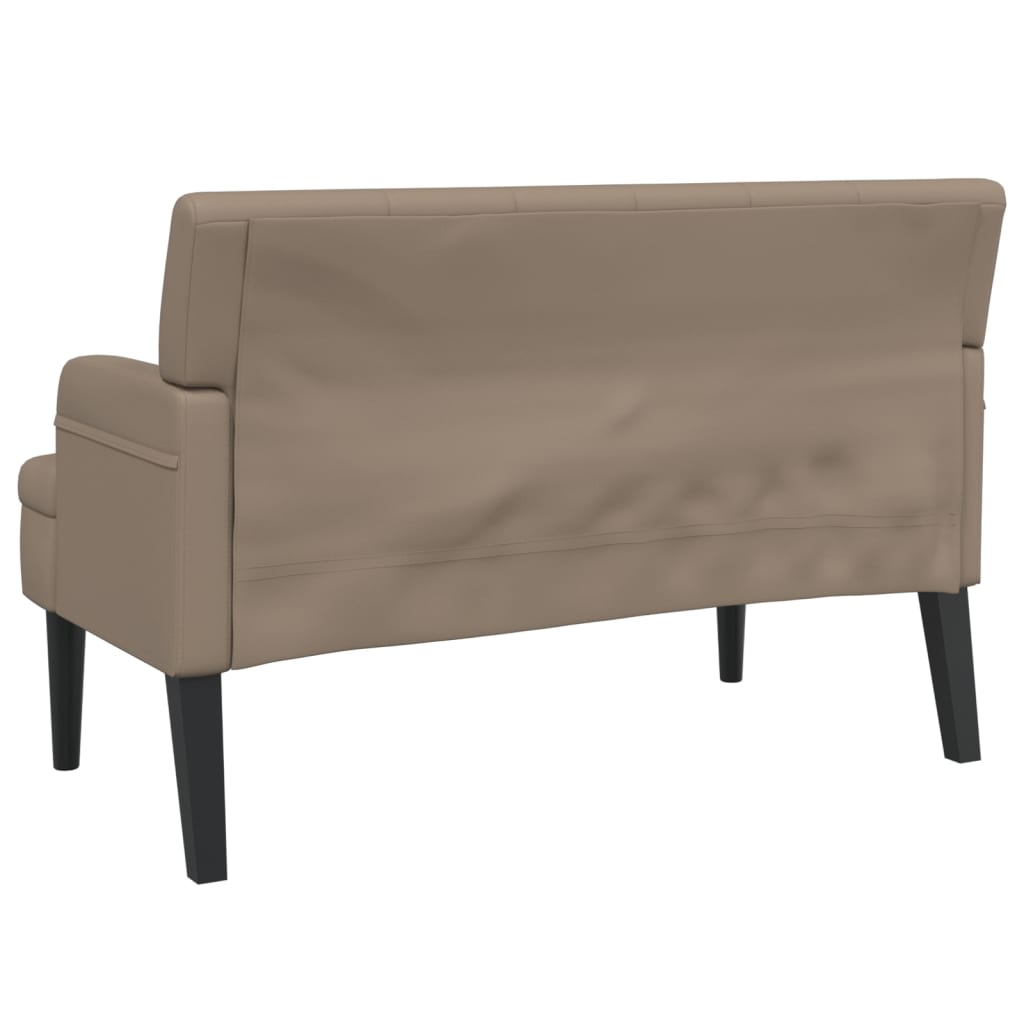 Banc avec dossier cappuccino 112x65,5x75 cm similicuir