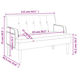 Banc avec dossier cappuccino 112x65,5x75 cm similicuir