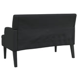 Banc avec dossier noir 112x65,5x75 cm similicuir