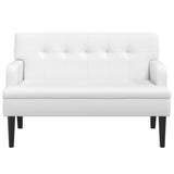 Banc avec dossier blanc 112x65,5x75 cm similicuir