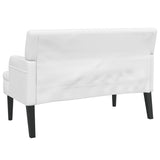 Banc avec dossier blanc 112x65,5x75 cm similicuir