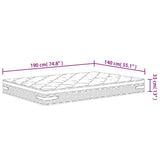 Matelas à ressorts ensachés moyen plus 140x190 cm