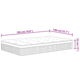 Matelas à ressorts ensachés moyen plus 140x190 cm