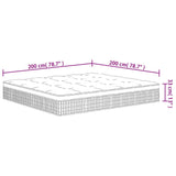 Matelas à ressorts ensachés moyen plus 200x200 cm