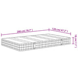 Matelas à ressorts bonnell moyen 120x200 cm