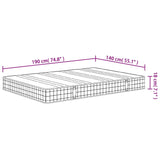 Matelas à ressorts bonnell moyen 140x190 cm