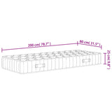 Taschenfederkernmatratze mittlerer Härte 80x200 cm