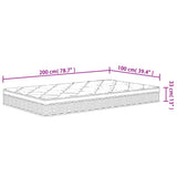 Matelas à ressorts ensachés moyen plus 100x200 cm