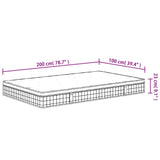 Matelas à ressorts bonnell moyen 100x200 cm