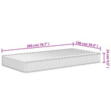 Medium soft foam mattress 100x200 cm