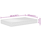 Matelas en mousse moyennement doux 120x200 cm