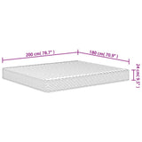 Medium soft foam mattress 180x200 cm