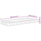 Mittelweiche Schaumstoffmatratze 90x200 cm