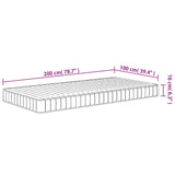 Medium soft foam mattress 100x200 cm