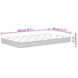 Matelas en mousse moyennement doux 80x200 cm