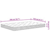 Matelas en mousse moyennement doux 120x200 cm