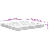 Matelas en mousse moyennement doux 200x200 cm