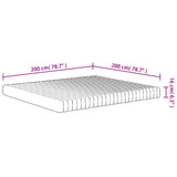 Matelas en mousse moyennement doux 200x200 cm