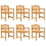 Chaises de jardin lot de 6 58x59x88 cm bois massif de teck