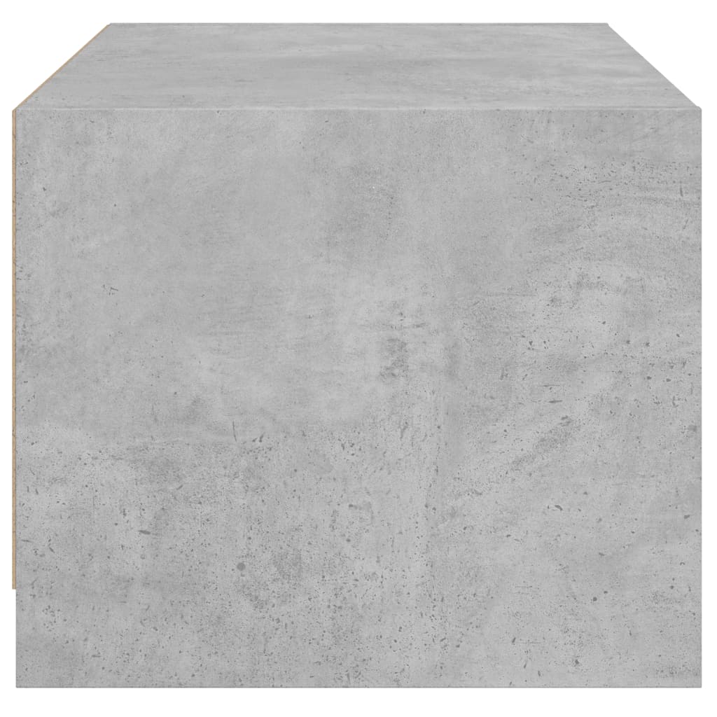 Coffee table with concrete gray glass doors 68x50x42 cm