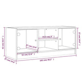 Meuble TV avec portes en verre chêne sonoma 102x37x42 cm