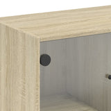 Beistellschrank mit Glastüren Sonoma-Eiche 68x37x75,5cm