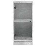 Side cabinet with concrete gray glass doors 35x37x75.5 cm