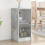 Side cabinet with concrete gray glass doors 35x37x75.5 cm