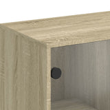 Side cabinet with glass doors sonoma oak 69x37x100 cm