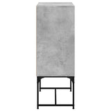 Side cabinet with concrete gray glass doors 69x37x100 cm