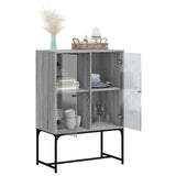 Armoire latérale avec portes en verre sonoma gris 69x37x100 cm