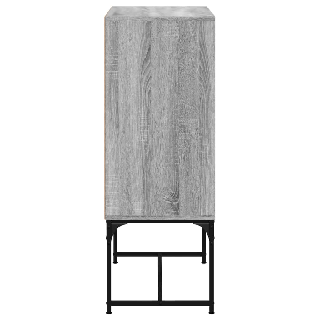 Side cabinet with glass doors sonoma gray 69x37x100 cm