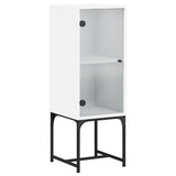 Side cabinet with white glass door 35x37x100 cm