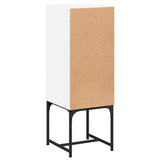 Side cabinet with white glass door 35x37x100 cm