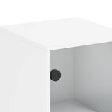 Side cabinet with white glass door 35x37x100 cm