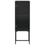 Armoire latérale avec porte en verre noir 35x37x100 cm