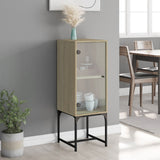 Side cabinet with glass door sonoma oak 35x37x100 cm