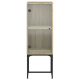 Side cabinet with glass door sonoma oak 35x37x100 cm