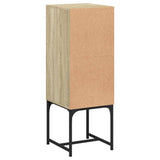 Side cabinet with glass door sonoma oak 35x37x100 cm