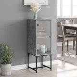 Side cabinet with concrete gray glass door 35x37x100 cm