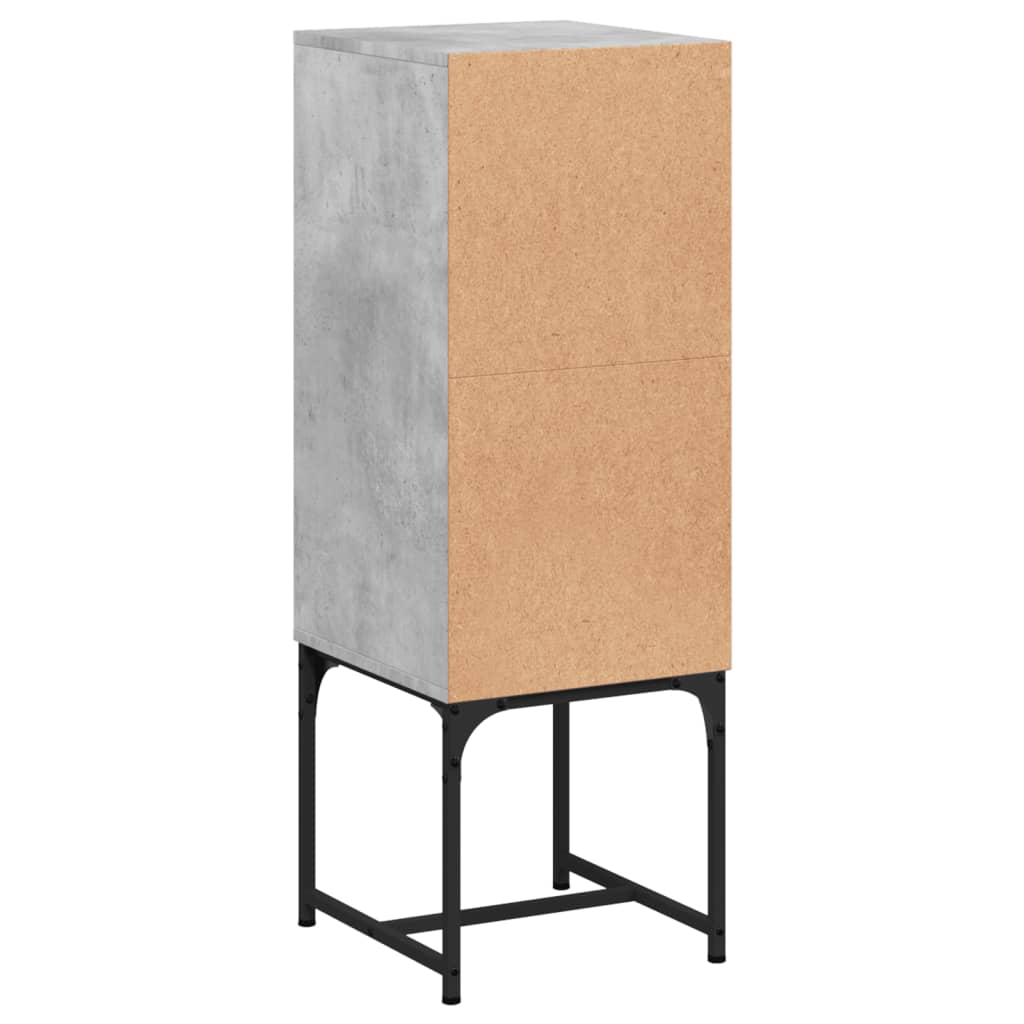 Side cabinet with concrete gray glass door 35x37x100 cm