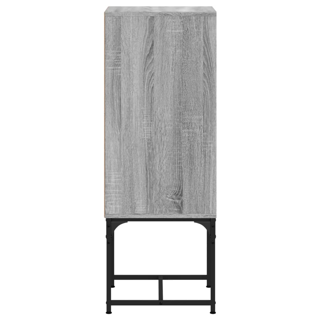 Side cabinet with glass door sonoma gray 35x37x100 cm