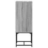 Side cabinet with glass door sonoma gray 35x37x100 cm