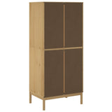 Garde-robe FLORO cire marron 77x53x171 cm bois massif de pin